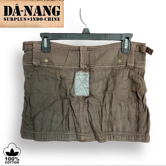 Da-Nang Military Surplus Utility Style Cargo Mini Skirt w/ Grommets Size Large - Picture 2 of 6